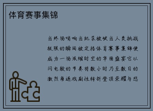 体育赛事集锦